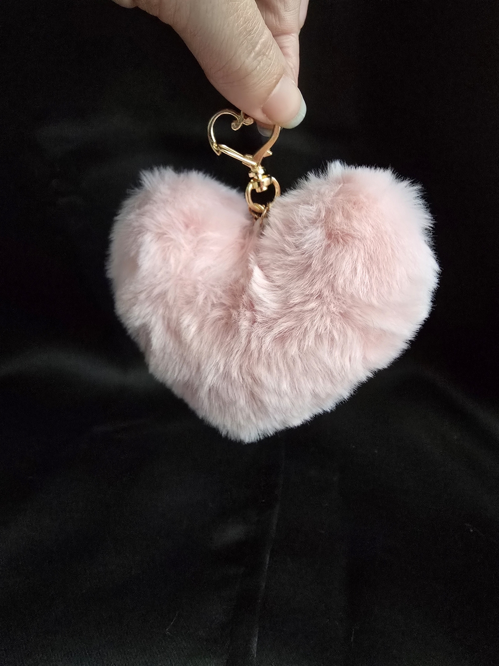 Tropical Heart Keychain Pom Pom / Bag Charm - Picture 8 of 8